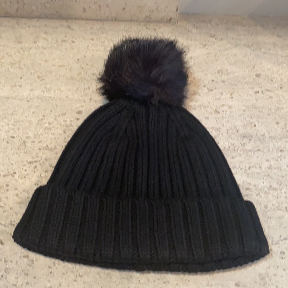 J. Crew Ribbed Pom Pom Beanie - Picture 2 of 3